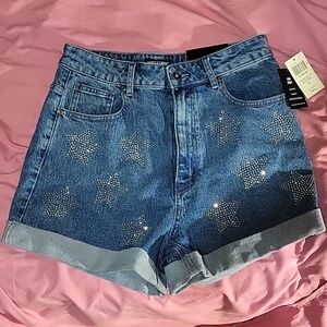 NWT Hot Topic Ultra-High Rise Gem Star Size 9 Shorts